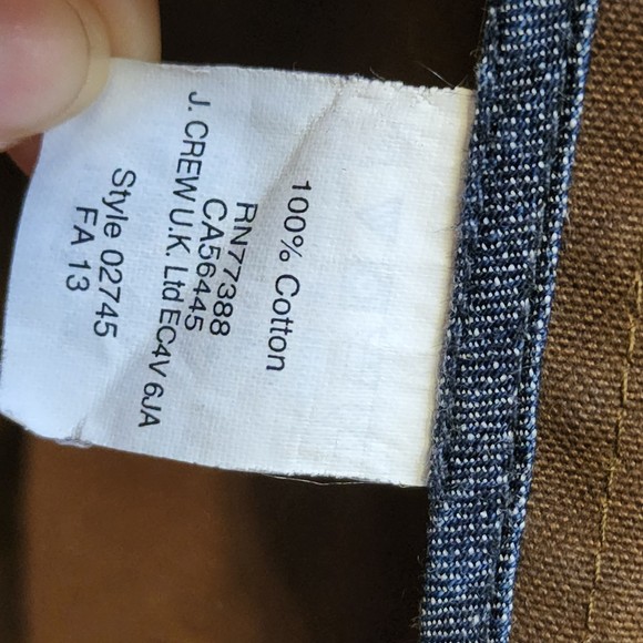 J. Crew color block waxed Utility Jacket in Navy and Tan sz S - Picture 8 of 8